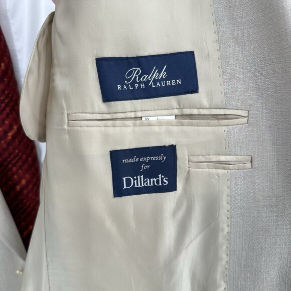 RALPH RALPH LAUREN jacket blazer sport coat tan beige 42L - Picture 10 of 13